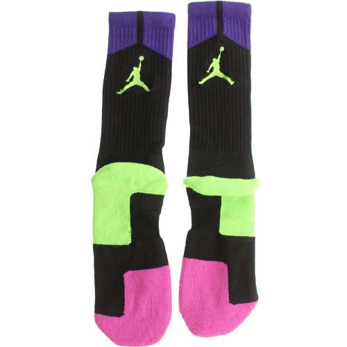 nike air jordan basketball socks, Amazon.com : NIKE AIR JORDAN DRI-FIT CREW BASKETBALL SOCKS - Purple Black Pink Sz M/6-8 : Sports & Outdoors